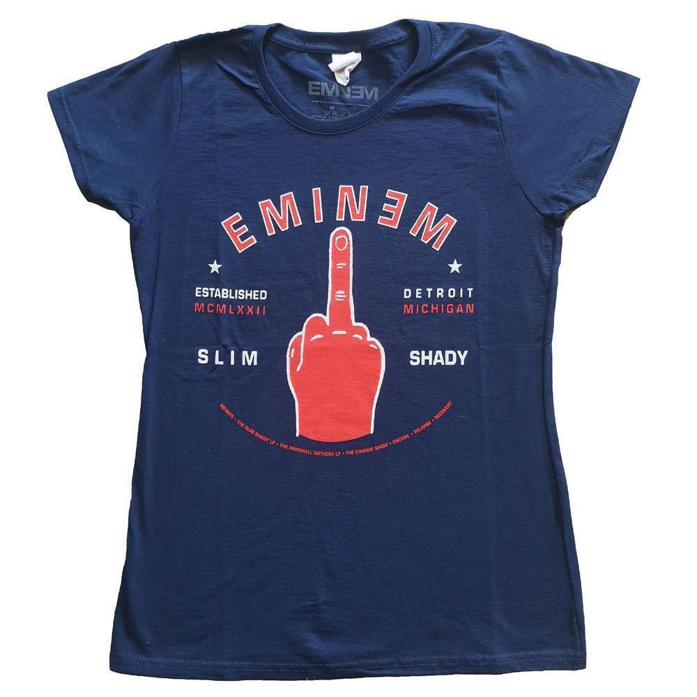 Eminem Womens T Shirt Detroit Finger